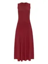 Ulla Johnson Scallop-trim Midi Dress In Red