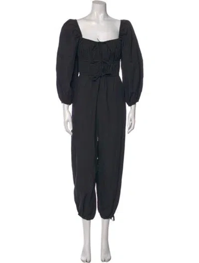 Pre-owned Ulla Johnson Scoop Neck Jumpsuit In Black
