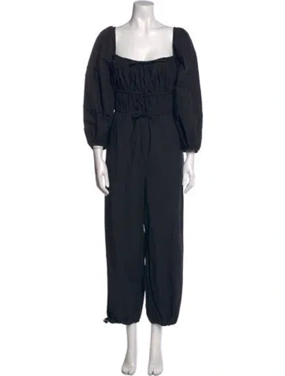 Pre-owned Ulla Johnson Scoop Neck Jumpsuit In Black