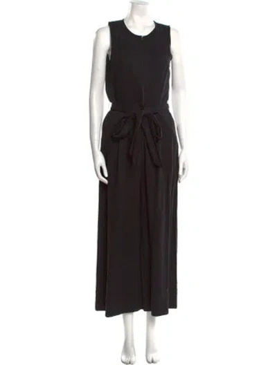 Pre-owned Ulla Johnson Scoop Neck Jumpsuit In Black