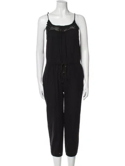 Pre-owned Ulla Johnson Scoop Neck Jumpsuit In Black