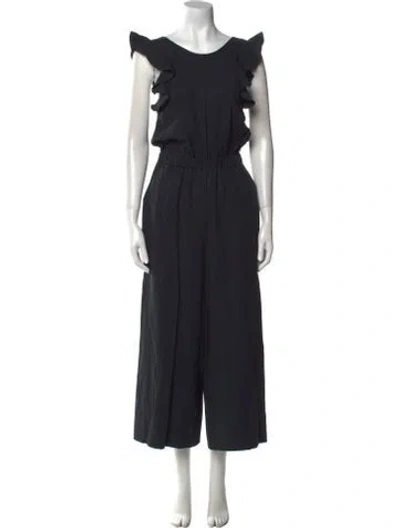 Pre-owned Ulla Johnson Scoop Neck Jumpsuit In Black