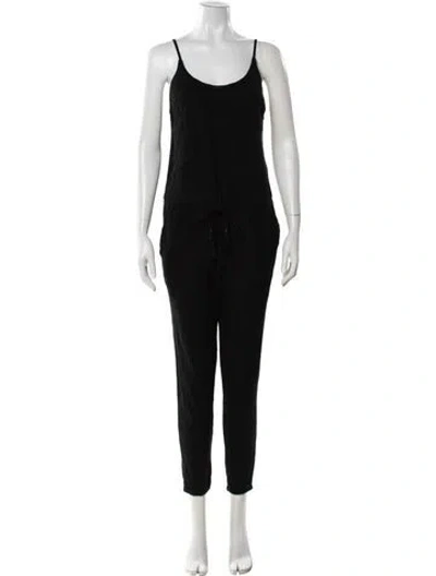 Pre-owned Ulla Johnson Scoop Neck Jumpsuit In Black