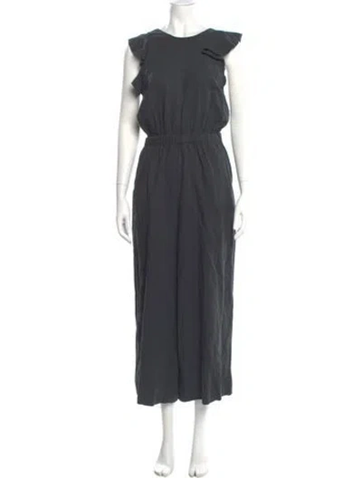 Pre-owned Ulla Johnson Scoop Neck Jumpsuit In Black
