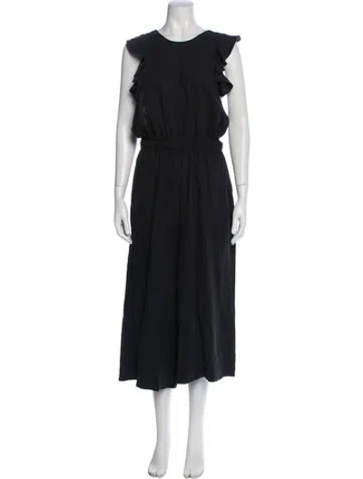 Pre-owned Ulla Johnson Scoop Neck Jumpsuit In Black