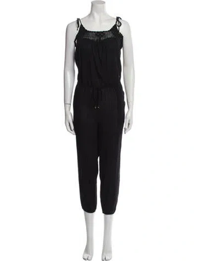 Pre-owned Ulla Johnson Scoop Neck Jumpsuit In Black