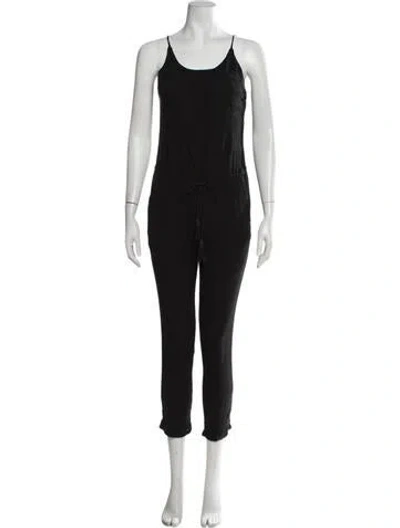 Pre-owned Ulla Johnson Scoop Neck Jumpsuit In Black