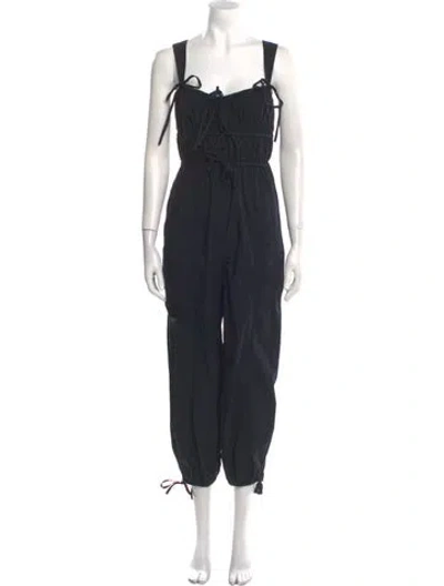Pre-owned Ulla Johnson Scoop Neck Jumpsuit In Blue