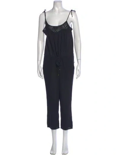 Pre-owned Ulla Johnson Scoop Neck Jumpsuit In Blue