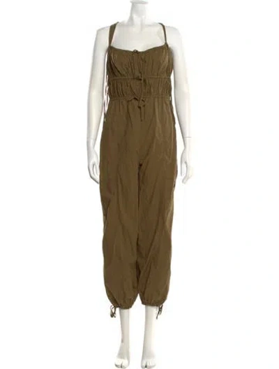 Pre-owned Ulla Johnson Scoop Neck Jumpsuit In Green