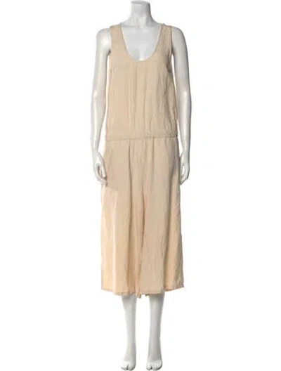 Pre-owned Ulla Johnson Scoop Neck Jumpsuit In Neutral
