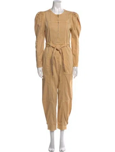 Pre-owned Ulla Johnson Scoop Neck Jumpsuit In Neutral