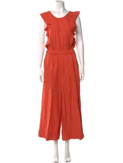 Pre-owned Ulla Johnson Scoop Neck Jumpsuit In Orange