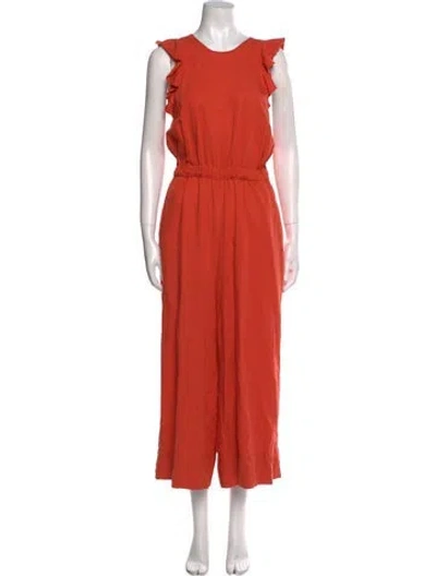 Pre-owned Ulla Johnson Scoop Neck Jumpsuit In Orange