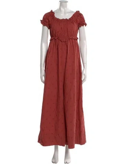 Pre-owned Ulla Johnson Scoop Neck Jumpsuit In Orange