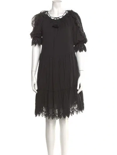 Pre-owned Ulla Johnson Scoop Neck Knee-length Dress In Gray