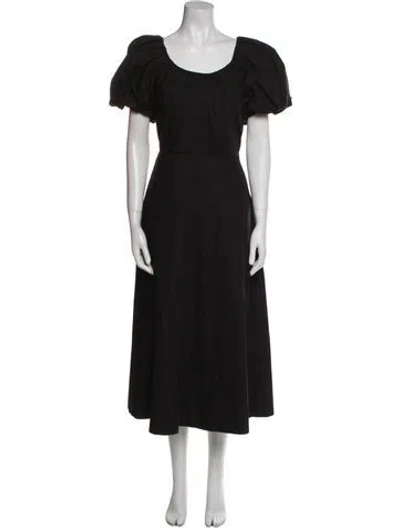 Pre-owned Ulla Johnson Scoop Neck Long Dress In Black