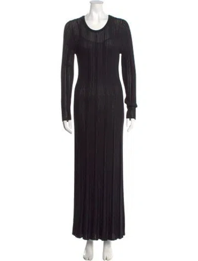 Pre-owned Ulla Johnson Scoop Neck Long Dress In Black