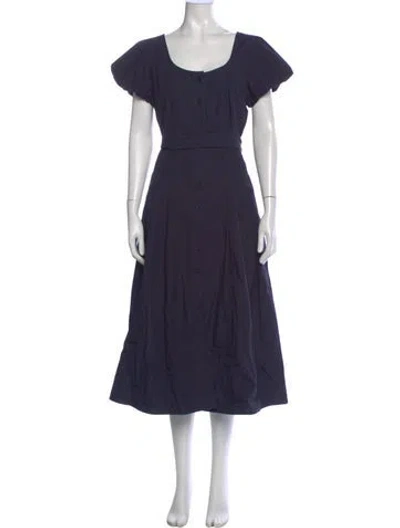 Pre-owned Ulla Johnson Scoop Neck Long Dress In Blue