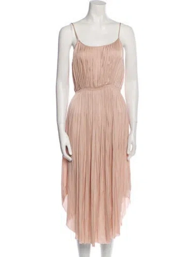 Pre-owned Ulla Johnson Scoop Neck Long Dress In Neutral
