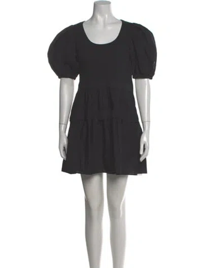 Pre-owned Ulla Johnson Scoop Neck Mini Dress In Gray
