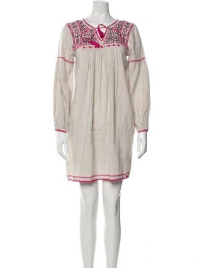 Pre-owned Ulla Johnson Scoop Neck Mini Dress In Multi