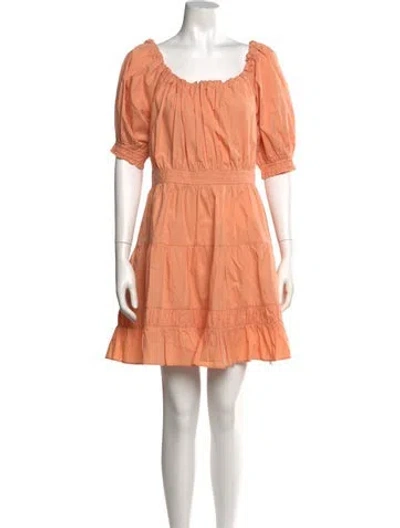 Pre-owned Ulla Johnson Scoop Neck Mini Dress In Pink
