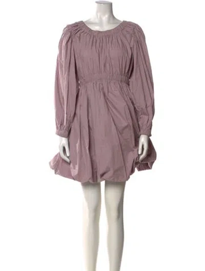Pre-owned Ulla Johnson Scoop Neck Mini Dress In Purple
