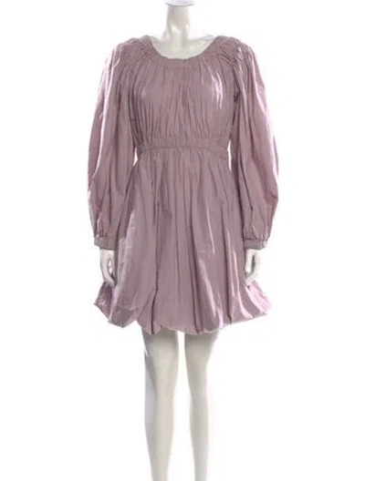 Pre-owned Ulla Johnson Scoop Neck Mini Dress In Purple