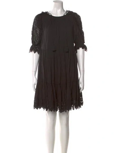 Pre-owned Ulla Johnson Scoop Neck Mini Dress W/ Tags In Black
