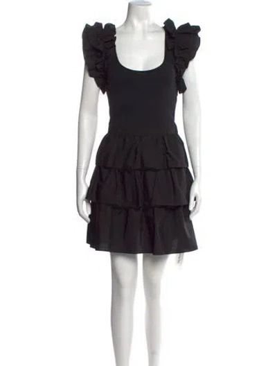 Pre-owned Ulla Johnson Scoop Neck Mini Dress W/ Tags In Black