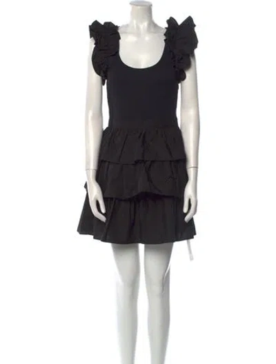 Pre-owned Ulla Johnson Scoop Neck Mini Dress W/ Tags In Black