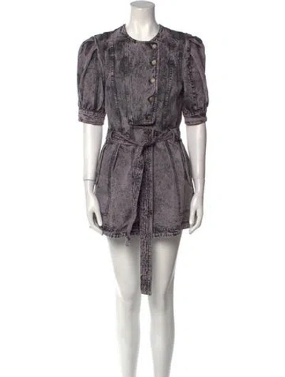 Pre-owned Ulla Johnson Scoop Neck Romper In Purple