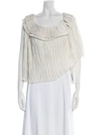 Pre-owned Ulla Johnson Scoop Neck Sleeveless Blouse In Neutrals