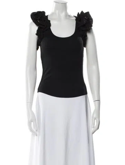 Pre-owned Ulla Johnson Scoop Neck Sleeveless Top In Black