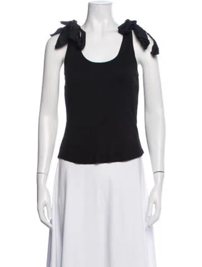 Pre-owned Ulla Johnson Scoop Neck Sleeveless Top In Black