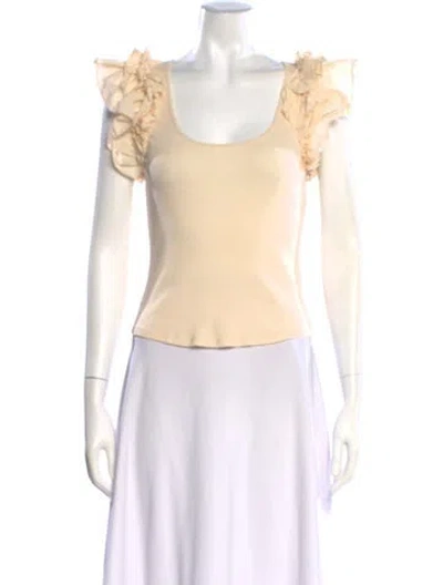 Pre-owned Ulla Johnson Scoop Neck Sleeveless Top In Neutral