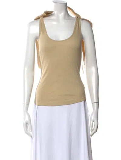 Pre-owned Ulla Johnson Scoop Neck Sleeveless Top In Neutral