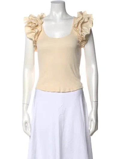 Pre-owned Ulla Johnson Scoop Neck Sleeveless Top In Neutral