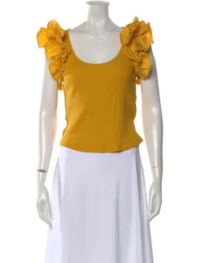 Pre-owned Ulla Johnson Scoop Neck Sleeveless Top In Orange