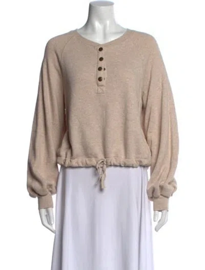 Pre-owned Ulla Johnson Scoop Neck Sweater In Neutral