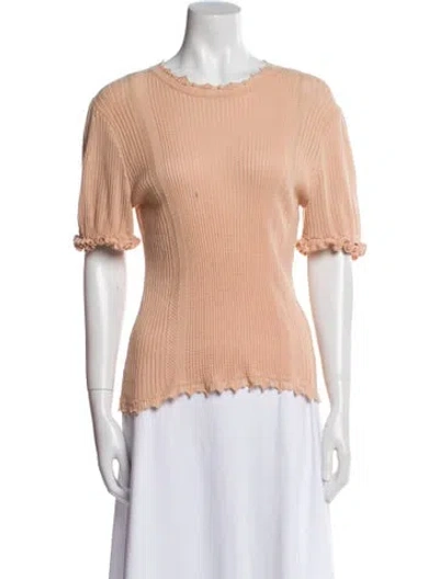 Pre-owned Ulla Johnson Scoop Neck Sweater In Neutral