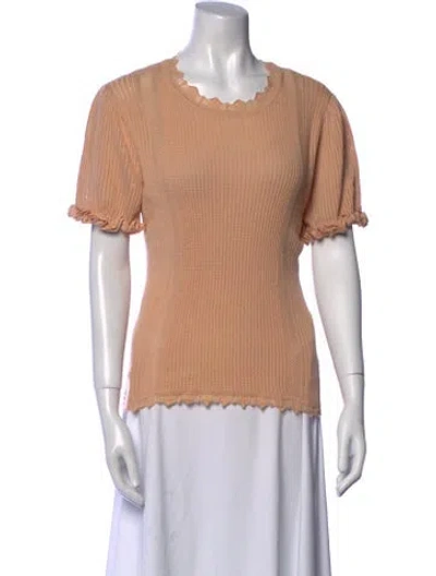 Pre-owned Ulla Johnson Scoop Neck Sweater In Neutral