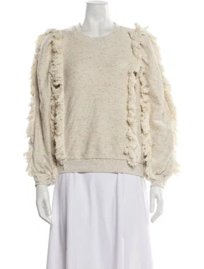 Pre-owned Ulla Johnson Scoop Neck Sweater In Neutral