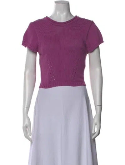 Pre-owned Ulla Johnson Scoop Neck Sweater In Purple