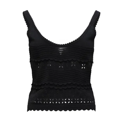 Ulla Johnson Sea Eyelet Knit Camisole In Black