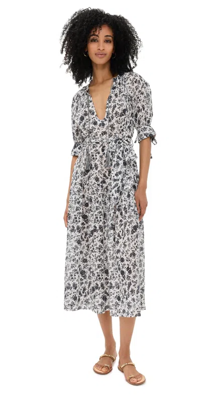 Ulla Johnson Selena Puff Sleeve Dress Coverup White Gardenia In Black