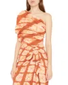 Ulla Johnson Senta One-shoulder Ruffle Top In Multi