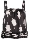 Ulla Johnson Sera Prismatic Shape-print Silk Top In Black