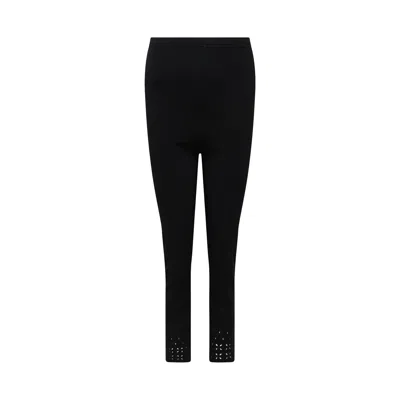 Ulla Johnson Seraphine Eyelet Knit Legging In Black
